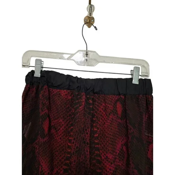 Roberto Cavalli Beach Women Wide Leg Pants Size Small Red Snake Print Semi Sheer - Picture 7 of 9